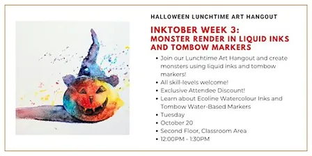 Halloween Lunchtime Art Hang Out: Monster Ink Art
