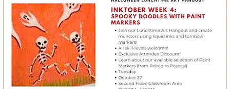 Halloween Lunchtime Art Hang Out: Spooky Doodles with Paint Markers