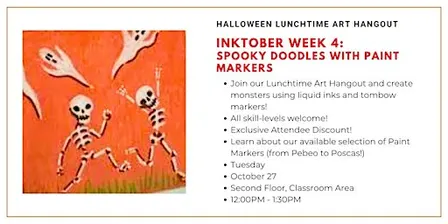 Halloween Lunchtime Art Hang Out: Spooky Doodles with Paint Markers