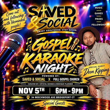 Saved & Social Gospel Karaoke Night