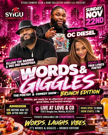 WORDS & GIGGLES THE POETRY & COMEDY SHOW