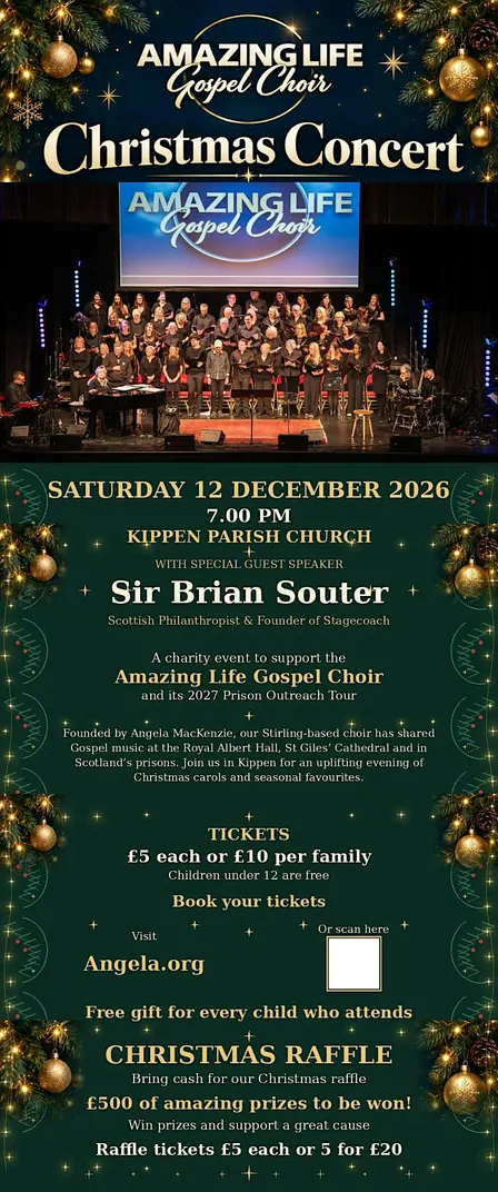 Amazing Life Gospel Choir Christmas Concert, Kippen Parish Church