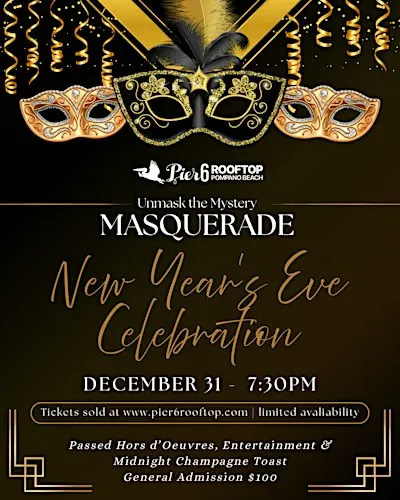 New Years Eve Rooftop Party - Masquerade Ball