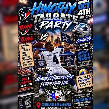 Himothy Tailgate Party: Cowboys vs Texans