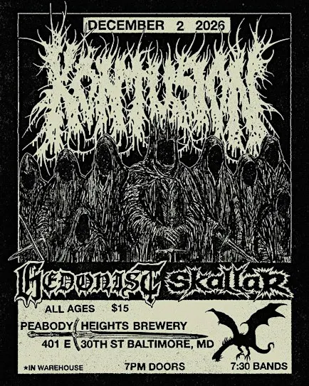 Kontusion/Hedonist/ Skallar at Peabody Heights Brewery
