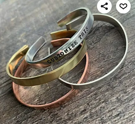 3 x Bangle Workshop Copper Brass and Aluminuim