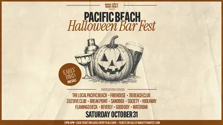 Pacific Beach Halloween Bar Crawl | Mad City Bar Fest