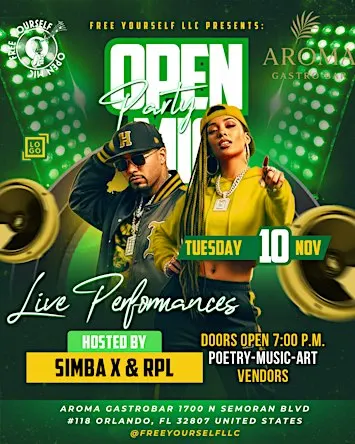 FREE YOURSELF UNPLUGGED AT AROMA GASTROBAR