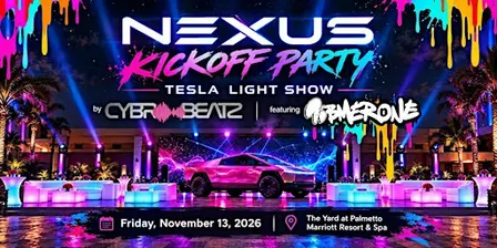 NEXUS 2026 Kickoff Party | Tesla Light Show by CyberBeatz + KBMERONE