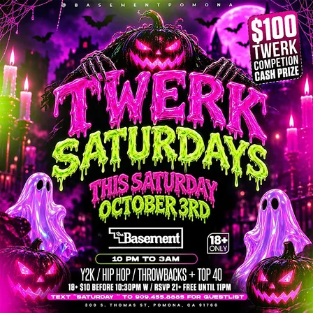 Twerk Saturdays Sp0oky Kickoff Party