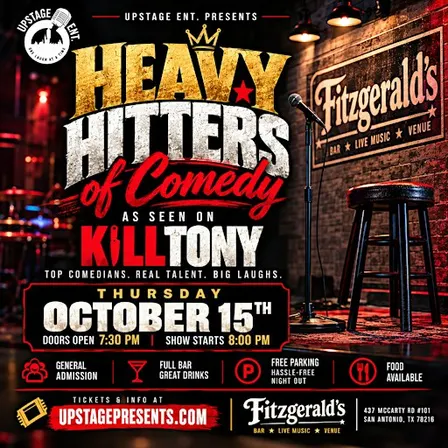 Heavy Hitters of Comedy – As Seen on Kill Tony | Fitzgerald's