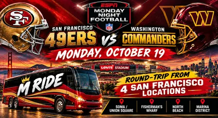 49ers vs. Commanders Round-Trip SHUTTLE BUS FROM SF (DOWNTOWN / SOMA)