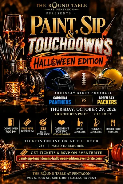 Paint, Sip & Touchdowns: Halloween Edition