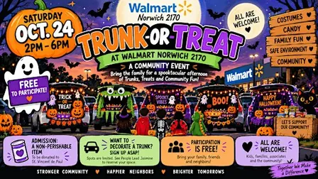 Norwich Walmart’s 1st Annual Trunk or Treat