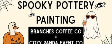 Spooky Pottery Painting with Cozy Panda