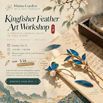Kingfisher Feather Art Jewelry Workshop