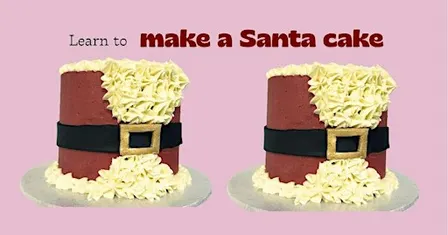 Santa buttercream cake decorating