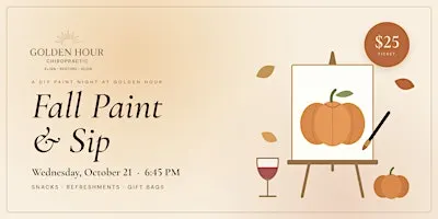 Fall Paint & Sip at Golden Hour Chiropractic