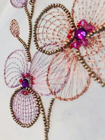 Jeweled Orchid: 2-Day Fine Embroidery Workshop | Lunéville Tambour