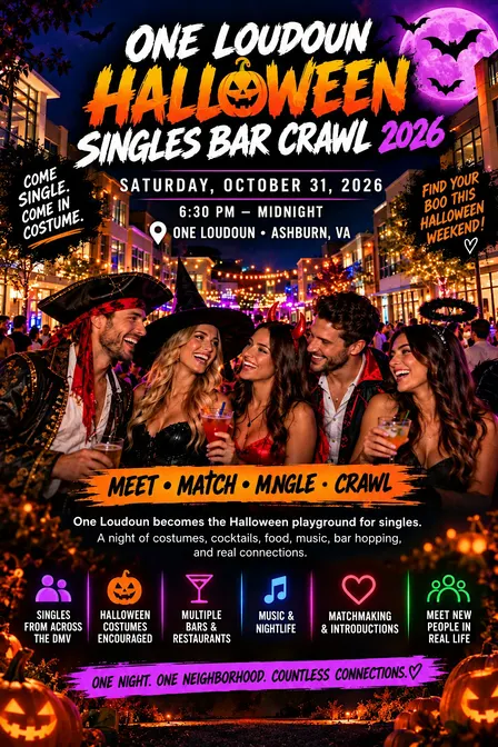 ONE LOUDOUN HALLOWEEN SINGLES BAR CRAWL 2026  (SATURDAY)