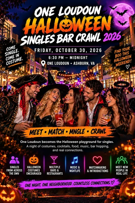 ONE LOUDOUN HALLOWEEN SINGLES BAR CRAWL 2026  (FRIDAY)