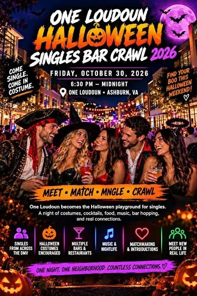 ONE LOUDOUN HALLOWEEN SINGLES BAR CRAWL 2026  (FRIDAY)