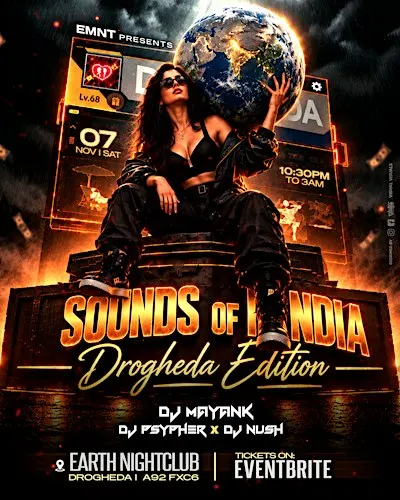 SOUNDS OF INDIA: Drogheda Bollywood Night @ Earth Nightclub