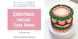 Christmas Vintage Cake Piping