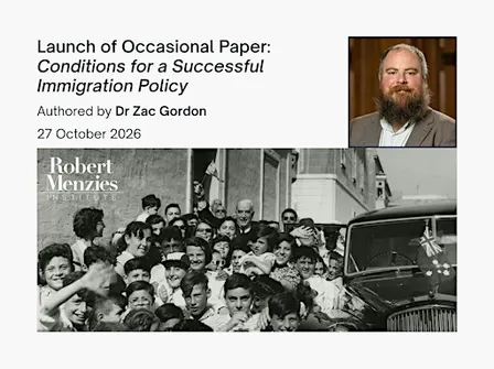 Launch of Occasional Paper: Conditions for a Successful Immigration Policy