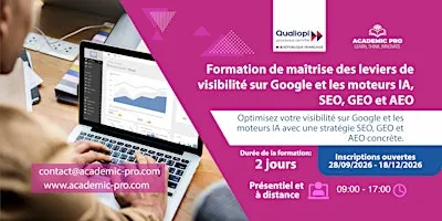 Maîtrisez votre visibilité sur Google et les moteurs IA : SEO, GEO & AEO