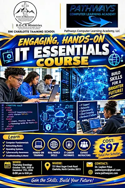 IT Essentials Course Starting Thursday, Oct. 15, 2026 - Sugar Creek Area