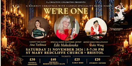 A Regency Christmas with Candles Speciality Music Night: We’re One 2026