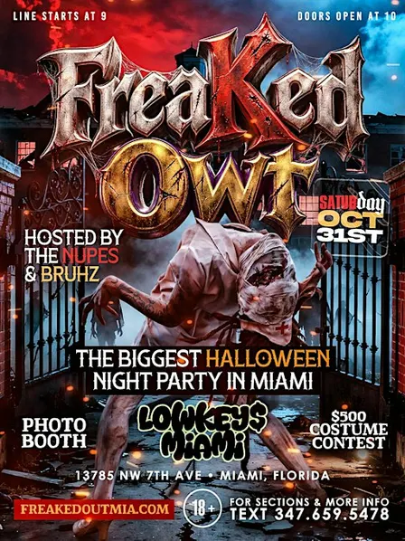 FreaKed Owt: Halloween Night Hosted By The Nupes & Ques