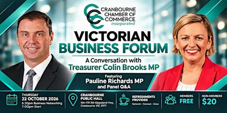 Victorian Business Forum: A Conversation with Treasurer Colin Brooks MP