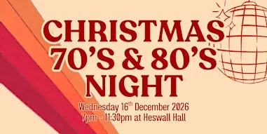 Christmas 70's & 80's Night for Maggie's Wirral
