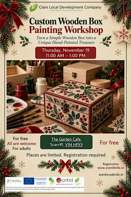 Custom Wooden Box Painting Workshop in Scariff
