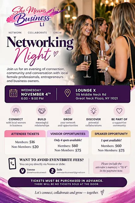 She Means Business Networking Night