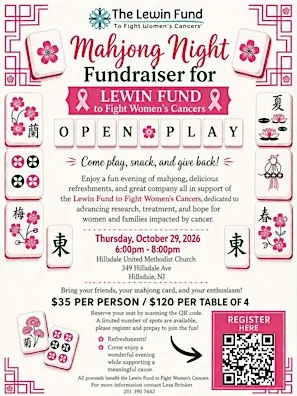 Open Play Mahjong Fundraiser 10.29.26 6-8 pm