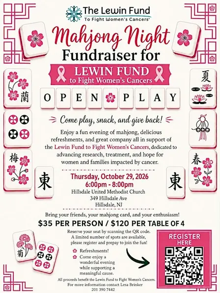 Open Play Mahjong Fundraiser 10.29.26 6-8 pm