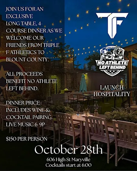 Walnut Kitchen - Long Table Dinner to Benefit No Athlete Left Behind