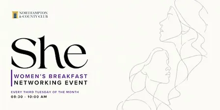 She, ladies only networking breakfast.