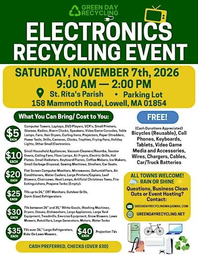 Lowell Electronics Recycling Event ♻️
