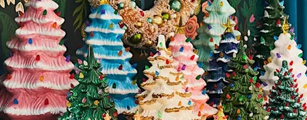 Vintage ceramic Christmas trees
