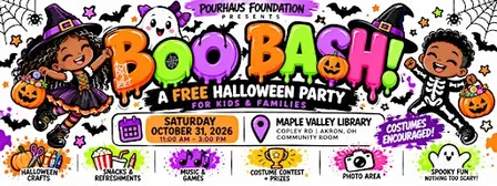PourHaus Foundation’s BOO BASH! FREE Halloween Party for the community.