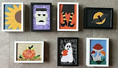 Halloween themed fabric art (Kinusaiga)
