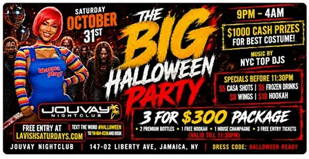 10/31 The big Halloween party @ Jouvay Nightclub in #Queens