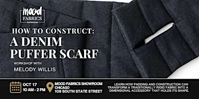 How to Construct: A Denim Puffer Scarf