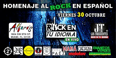Una Noche de ROCK EN TU IDIOMA en Calle Ocho