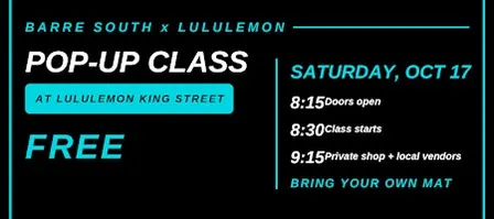 Lululemon X Barre South | FREE Class Downtown