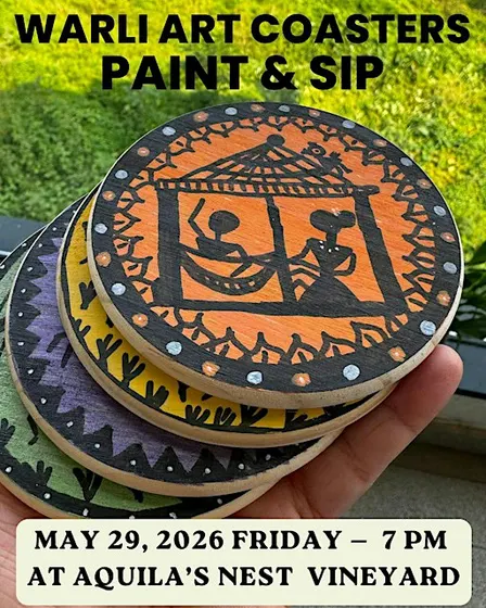 Warli and Madhubani Art Coasters Paint & Sip